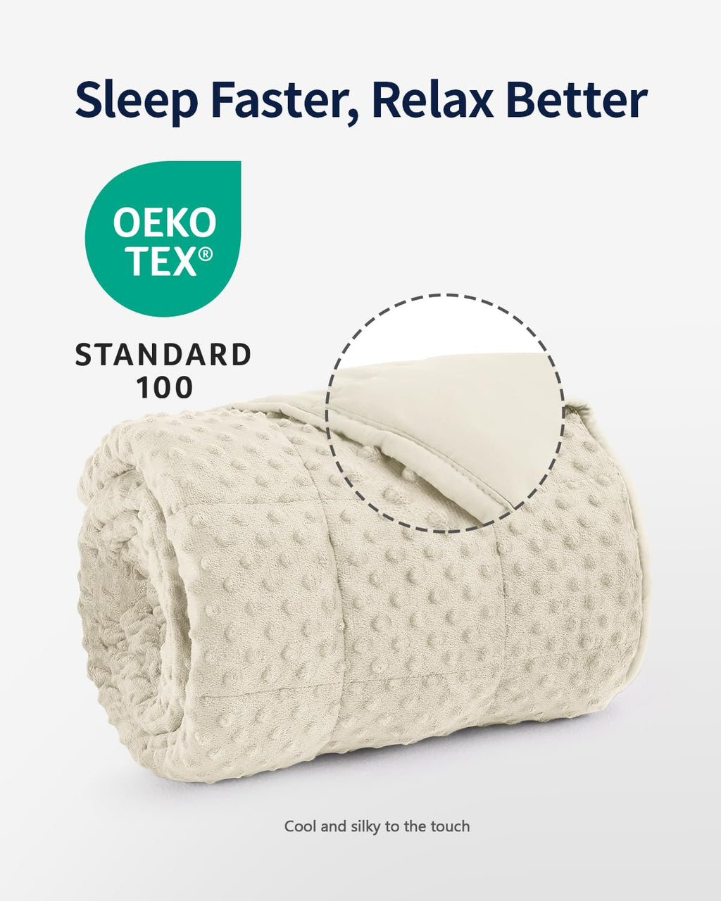 Mr. Sandman Weighted Blanket for Adults Queen Size 15 lbs, Soft Cooling Heavy Minky Blanket for Sleep, Washable Throw Blanket with Glass Beads, 60 x 80 Inches, Grey