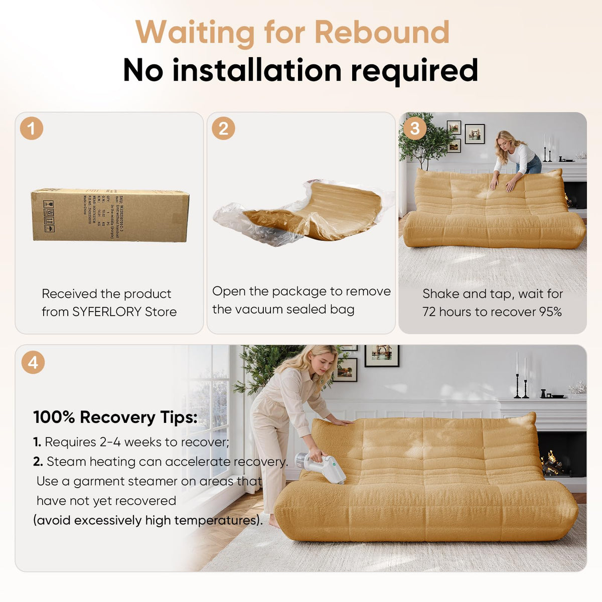 Adults Bean Bag Chairs Lazy Floor Sofa Togo Couch Comfy Memory Foam Reading Chair Teddy Fleece BeanBag for Living Room Bedroom Dorm Office Gaming Room, Green, 1 Seater
