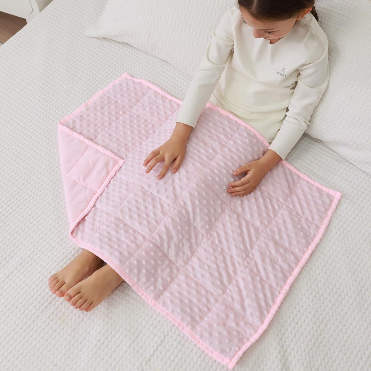 Mr. Sandman Weighted Blanket for Adults Queen Size 15 lbs, Soft Cooling Heavy Minky Blanket for Sleep, Washable Throw Blanket with Glass Beads, 60 x 80 Inches, Grey