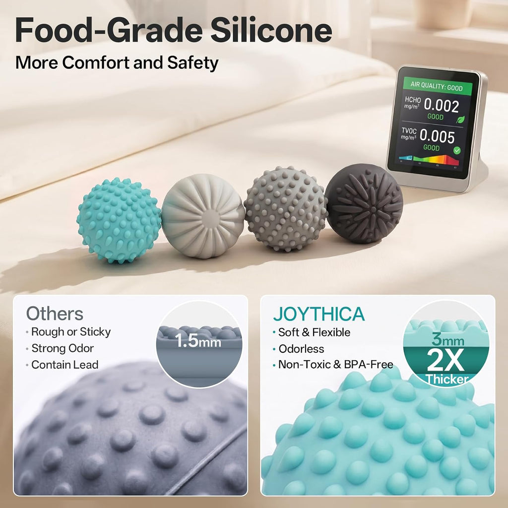 Silicone Magnetic Fidget Balls Stress Relief Toy for Adults, Teens | 6PCS 1.26" Upsized Sensory Balls Quiet Fidget Toys for Autism ADHD Anxiety, Desk Gadgets, Stocking Stuffer Gift for Women Men