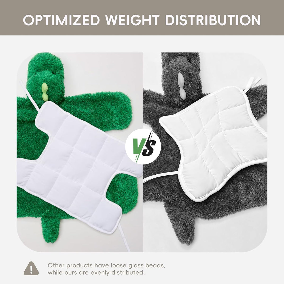 L'AGRATY Weighted Lap Pad for Kids 5 lbs, Sensory Needs Weighted Dinosaur Stuffed Animals Lap Blanket Soft Plush Hugging Sensory for Kids Teen Adults Removable Washable Cover