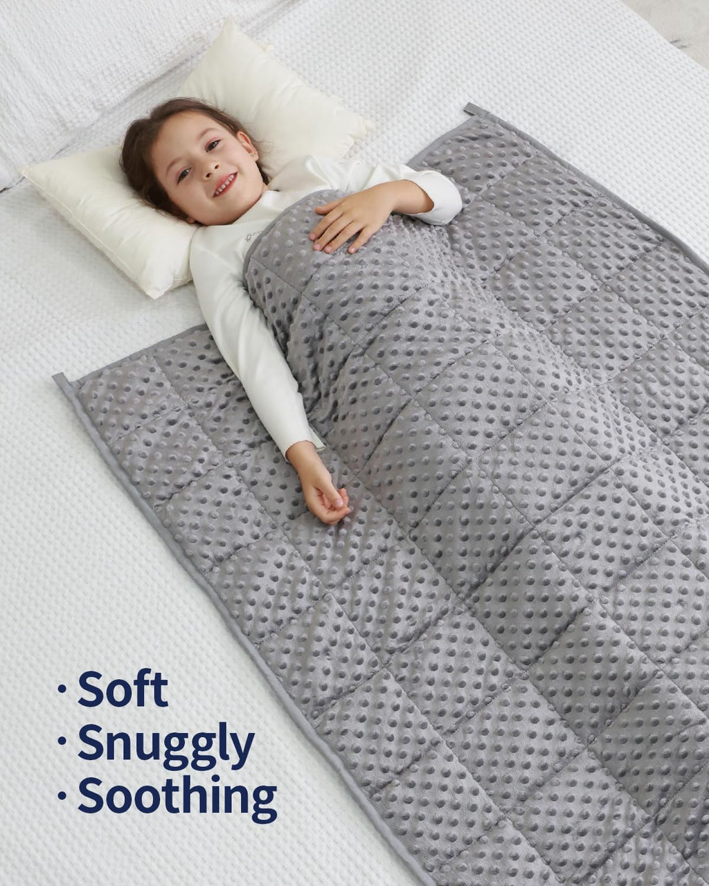 Mr. Sandman Weighted Blanket for Adults Queen Size 15 lbs, Soft Cooling Heavy Minky Blanket for Sleep, Washable Throw Blanket with Glass Beads, 60 x 80 Inches, Grey