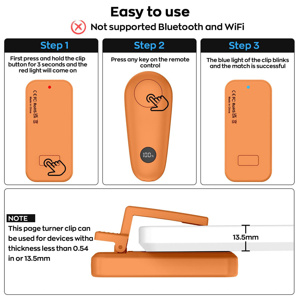 Remote Page Turner for Kindle Paperwhite Scribe Accessories | Page Turner Clicker For iPad Tablets Reading Novels Taking, Phone Camera Video Record Triggers Remote,Green