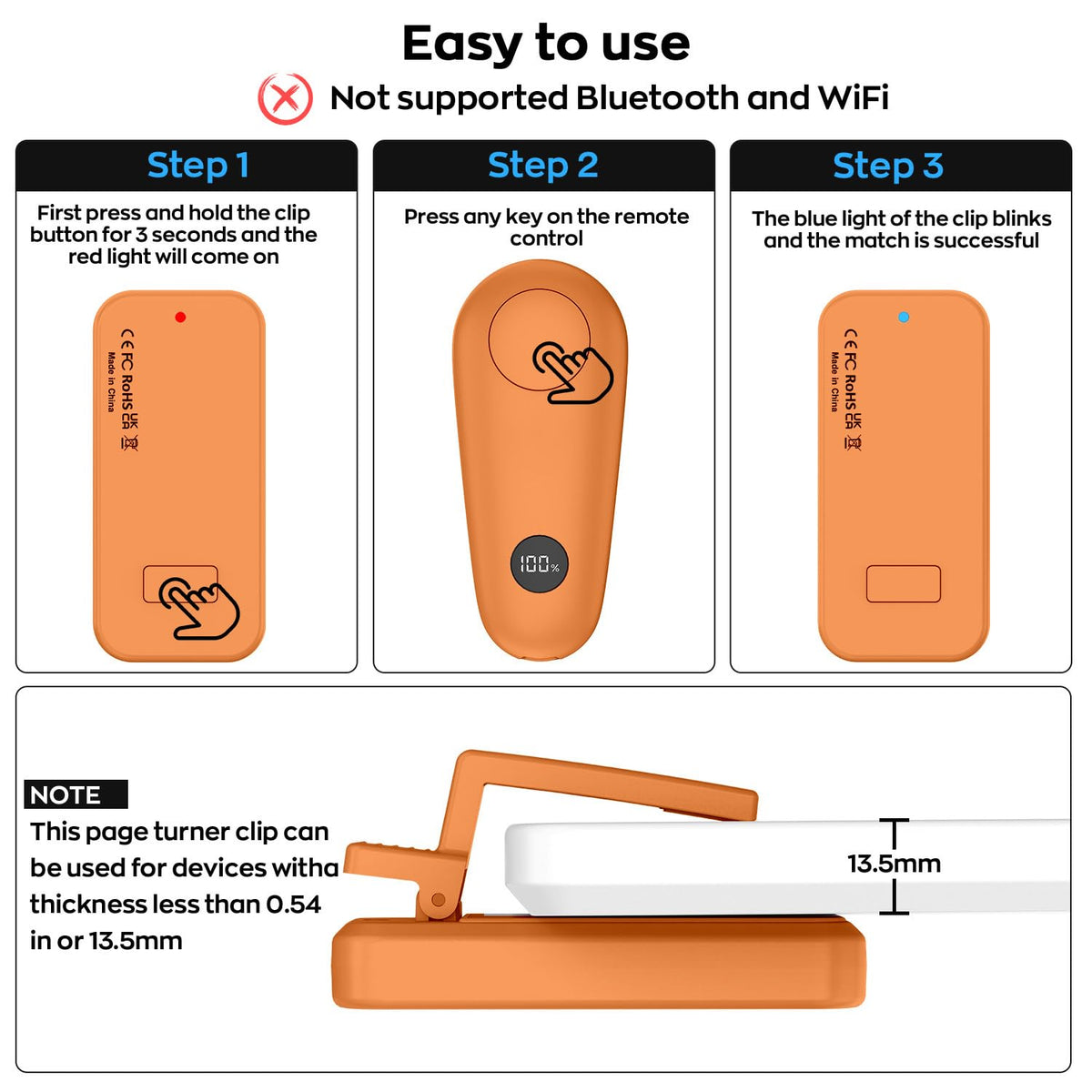 Remote Page Turner for Kindle Paperwhite Scribe Accessories | Page Turner Clicker For iPad Tablets Reading Novels Taking, Phone Camera Video Record Triggers Remote,Green