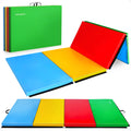 BalanceFrom 10x4 Feet 4-Panel Folding Gymnastics Mat – 2-Inch Thick Pad with Vinyl Surface and Carrying Handles for Tumbling, Yoga, Pilates, Home Workouts, and Martial Arts