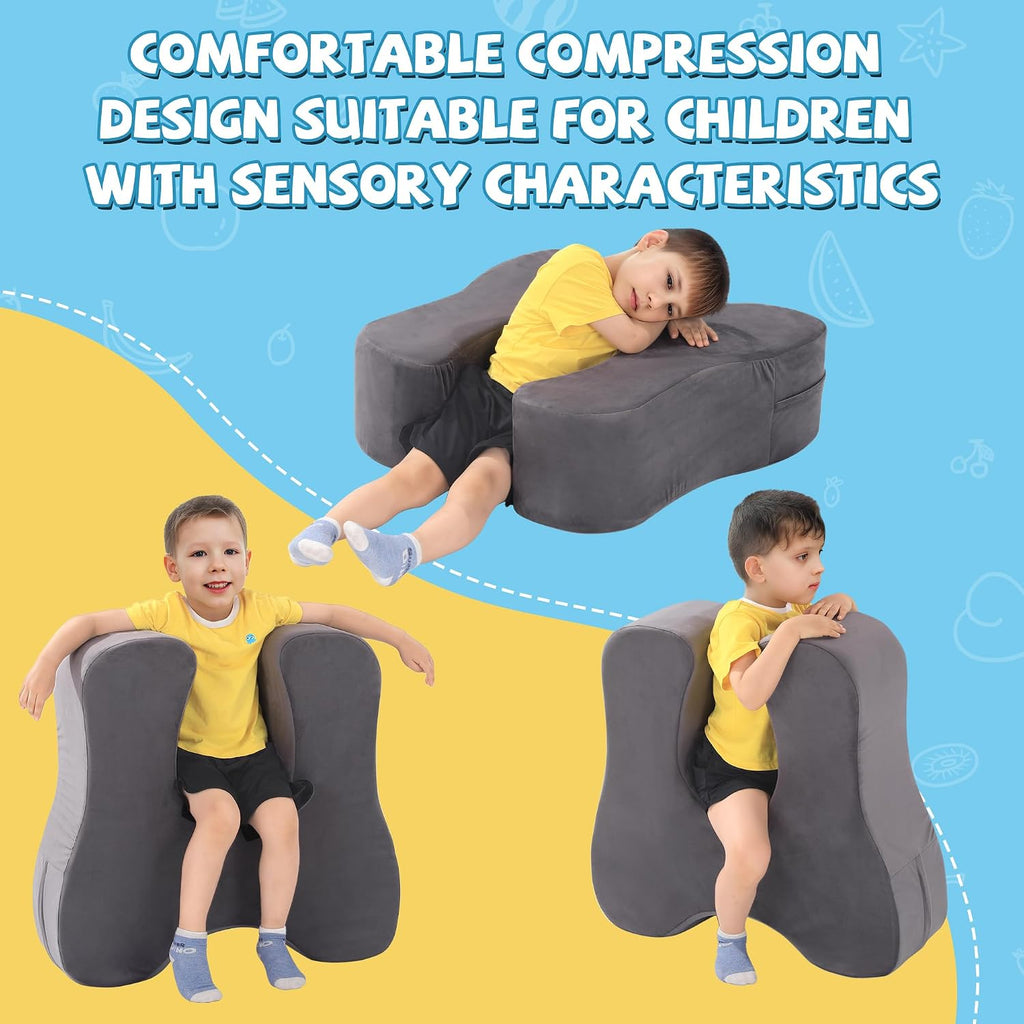 BALAPET Soft Squeeze Sensory Seat for Kids, Calming Compression Chair with Sensory Needs Wobble Seat for Sensory Kids, Washable Cover, Rocking Design