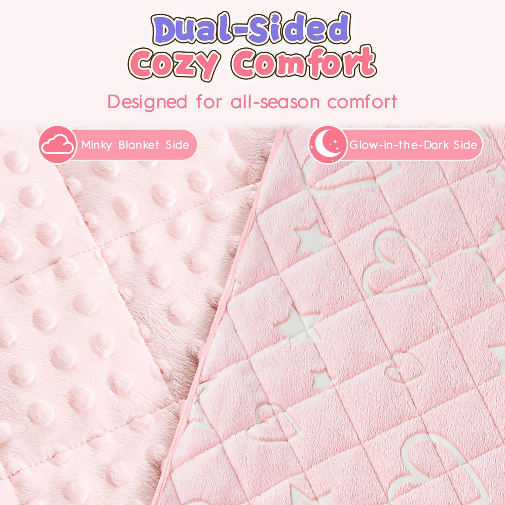 yescool Weighted Blanket Kids 5 Pounds, Minky Kids Blanket Gifts for Boys Girls, Small Weighted Throw Blankets Washable Heavy Blankets, Winter Weighted Comforter for 5 6 7 8 9 Year Old, 36 * 48in