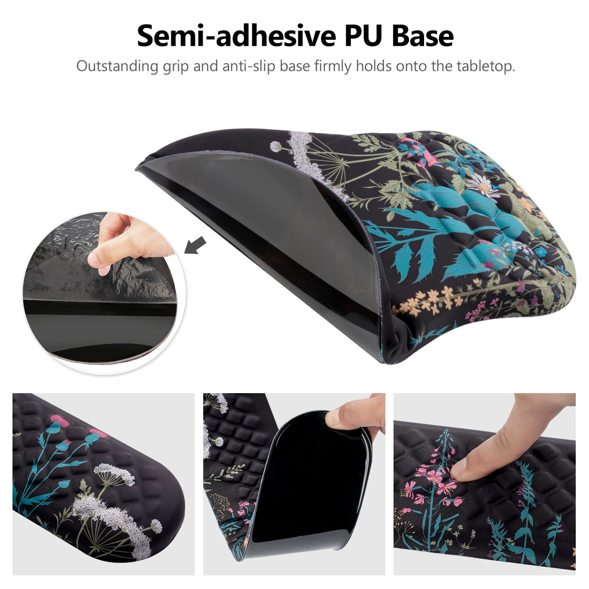 Ergonomic Mouse Pad with Wrist Support and Keyboard Wrist Rest Set | Memory Foam Wrist Cushion, Non-Slip PU Base, Massage Design, Relieves Wrist Pressure for Work, Gaming & Office Use