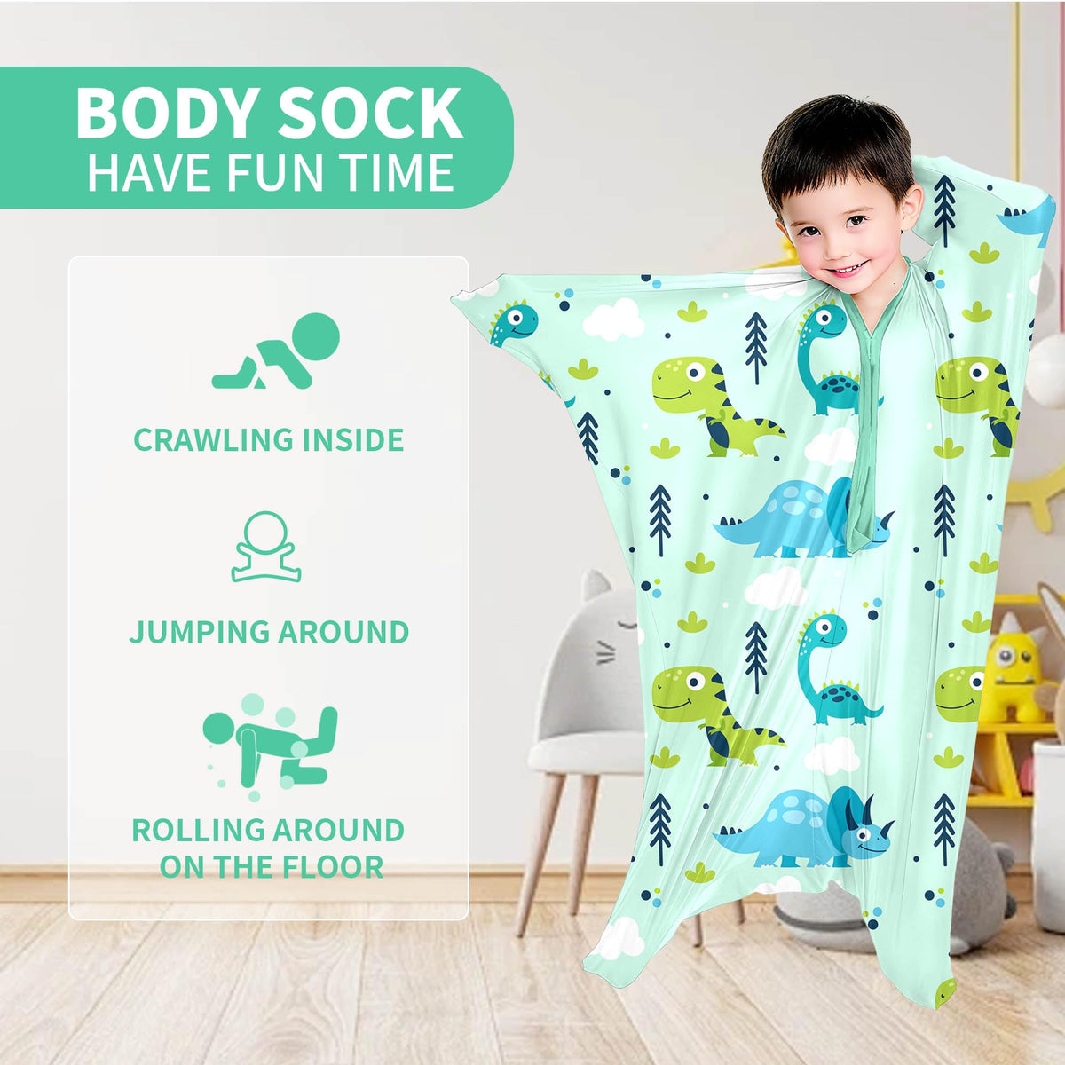 Sensory Sock Body Sock,X-Large | Stretchable Sensory Sack - Help Kids Relax and Focus - ADHD and Improve Sensory Full Body Sock for Kids