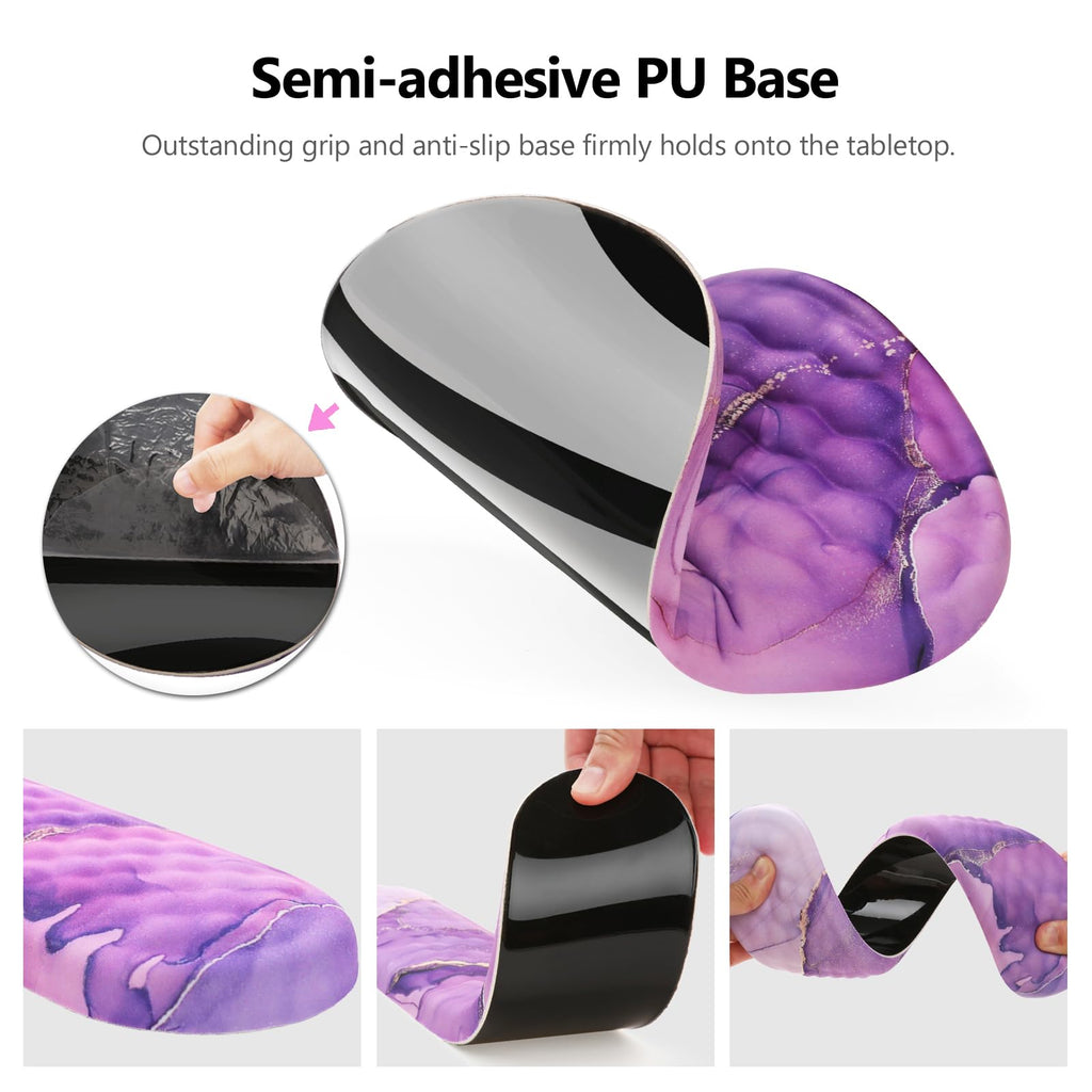 Ergonomic Mouse Pad with Wrist Support and Keyboard Wrist Rest Set | Memory Foam Wrist Cushion, Non-Slip PU Base, Massage Design, Relieves Wrist Pressure for Work, Gaming & Office Use