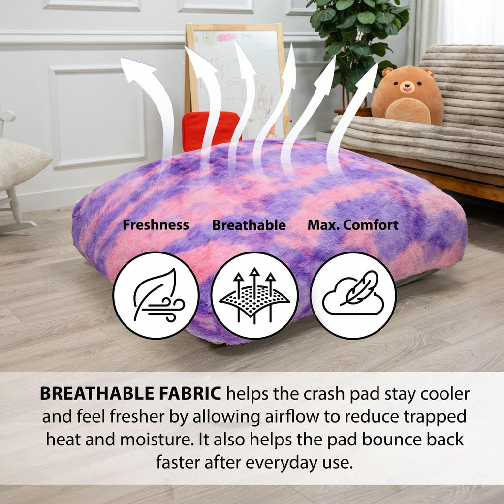 Matini Home Crash Pad - Sensory Pad with Cover Foam Blocks for Kids and Adults, Ideal Gymnastics Equipment to Jump, Play or Relax - Grey White 36" X 36"