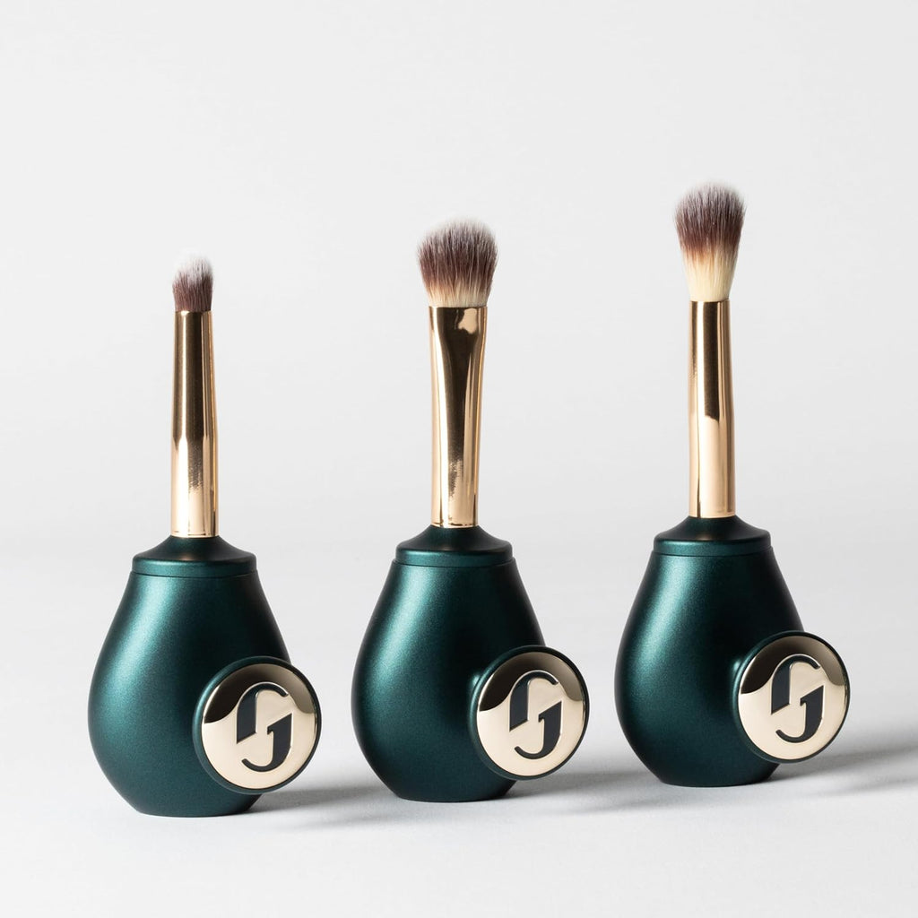 Guide Beauty Easy on the Eyes Collection; Eyeliner Brushes Set of Three, Premium Cosmetic Precision Makeup Brushes
