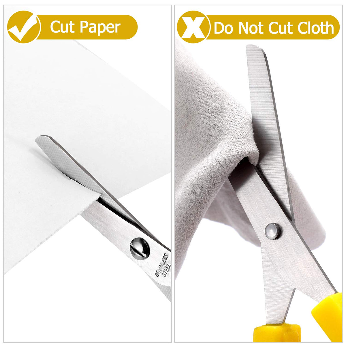 6 Pcs Loop Scissors for Teens and Adults 8" Adaptive Design Scissor Colorful Handle Self-opening Safety Scissors Looped Adaptive Cutting Support Special Needs for Children and Adults Daily DIY Craft