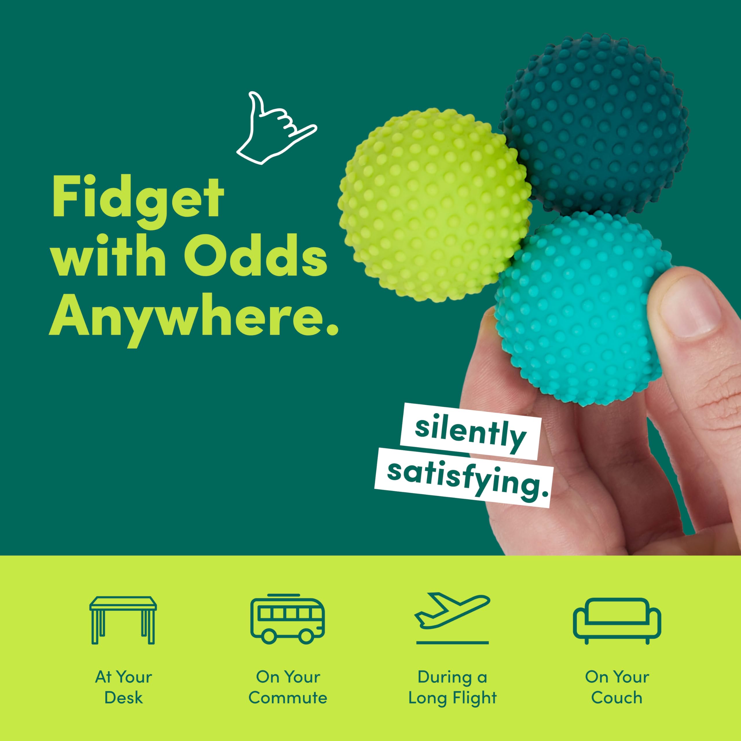 Speks Odds Soft Silicone Fidget Magnets | Silent Stress Relief Toys | Textured Magnetic Balls for Adults & Teens 14+ | Orange