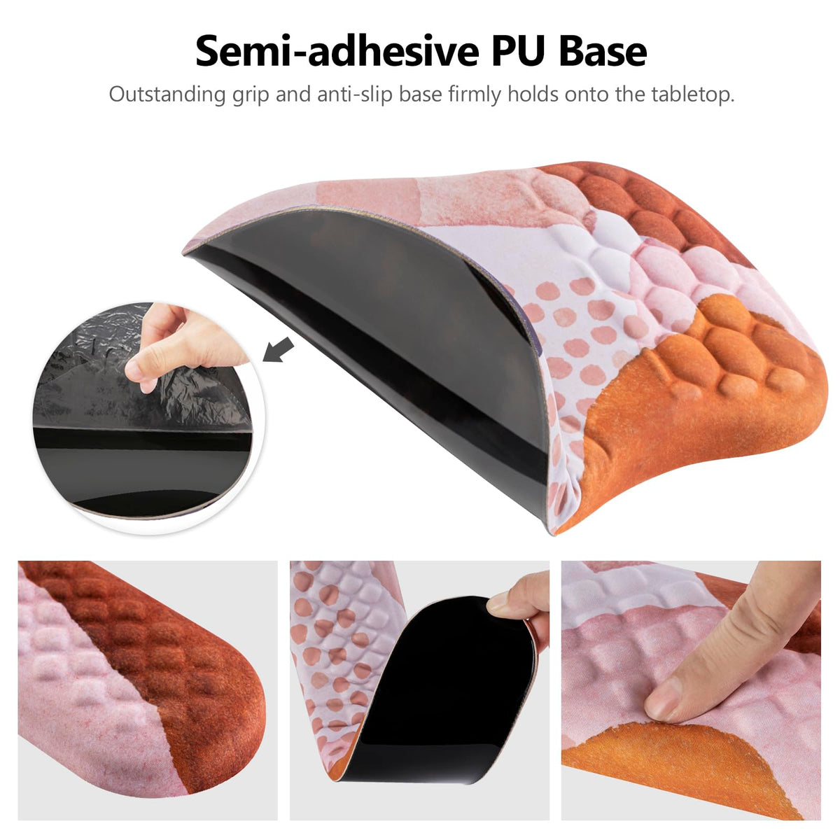 Ergonomic Mouse Pad with Wrist Support and Keyboard Wrist Rest Set | Memory Foam Wrist Cushion, Non-Slip PU Base, Massage Design, Relieves Wrist Pressure for Work, Gaming & Office Use