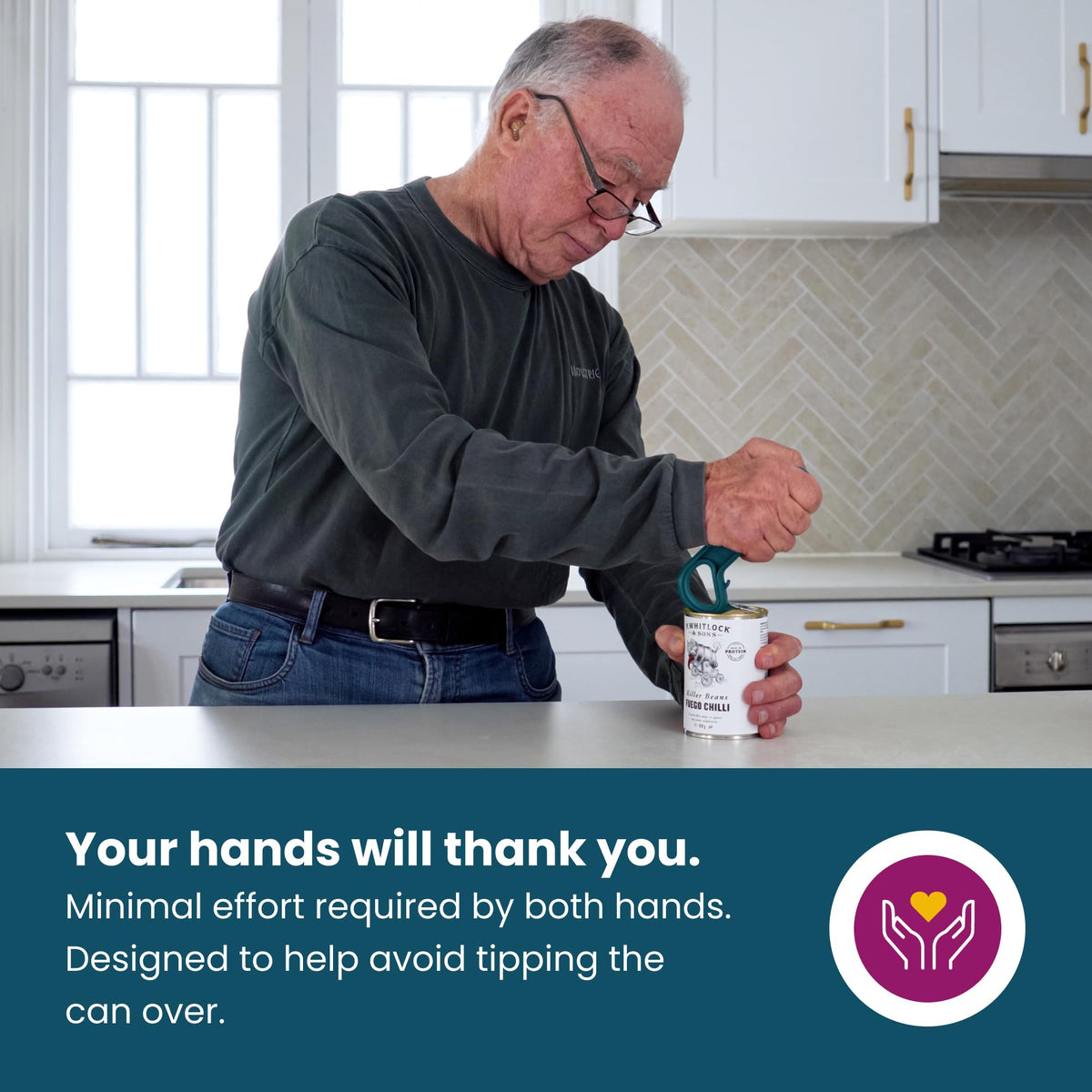 Dext - Ring Pull Can Opener, Pop Can Opener for Seniors, Arthritis, and Parkinson’s, Easy Open, Ergonomic Handle with Comfortable Grip. Perfect for Soda, Pet Food, and More (Mulberry)