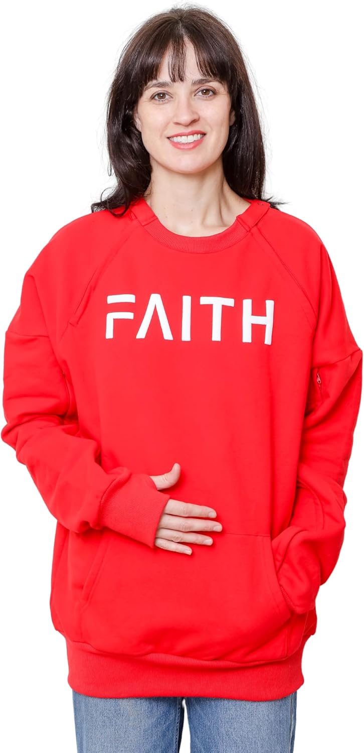 Warm Dialysis Sweatshirt with Chest & Arm Zipper Access, Chemo & Infusion Treatment Clothing for Men & Women