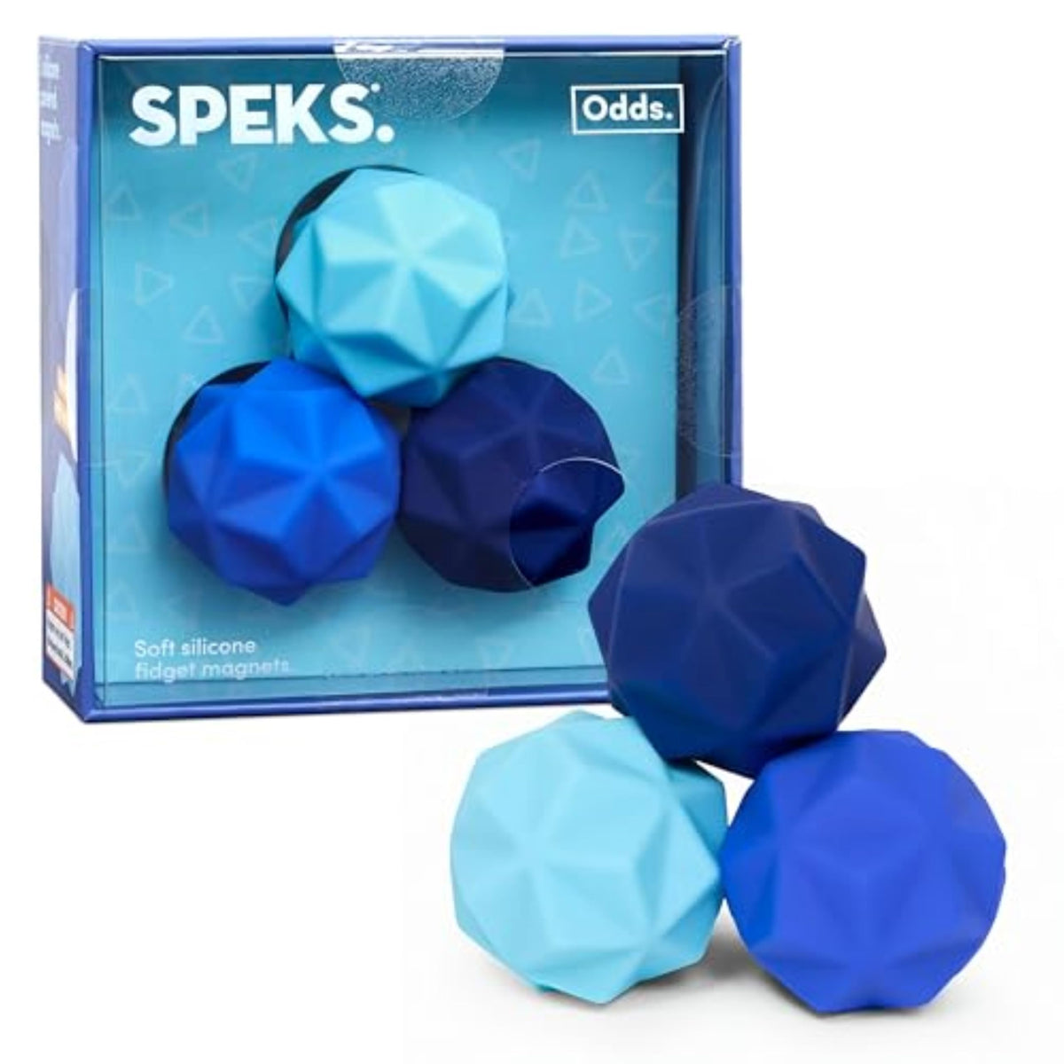 Speks Odds Soft Silicone Fidget Magnets | Silent Stress Relief Toys | Textured Magnetic Balls for Adults & Teens 14+ | Orange