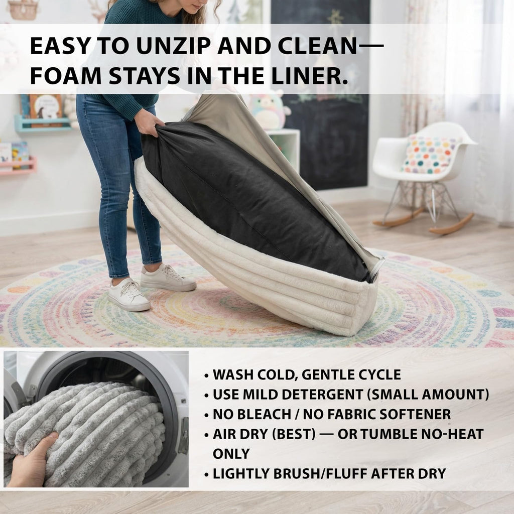 Matini Home Crash Pad - Sensory Pad with Cover Foam Blocks for Kids and Adults, Ideal Gymnastics Equipment to Jump, Play or Relax - Grey White 36" X 36"