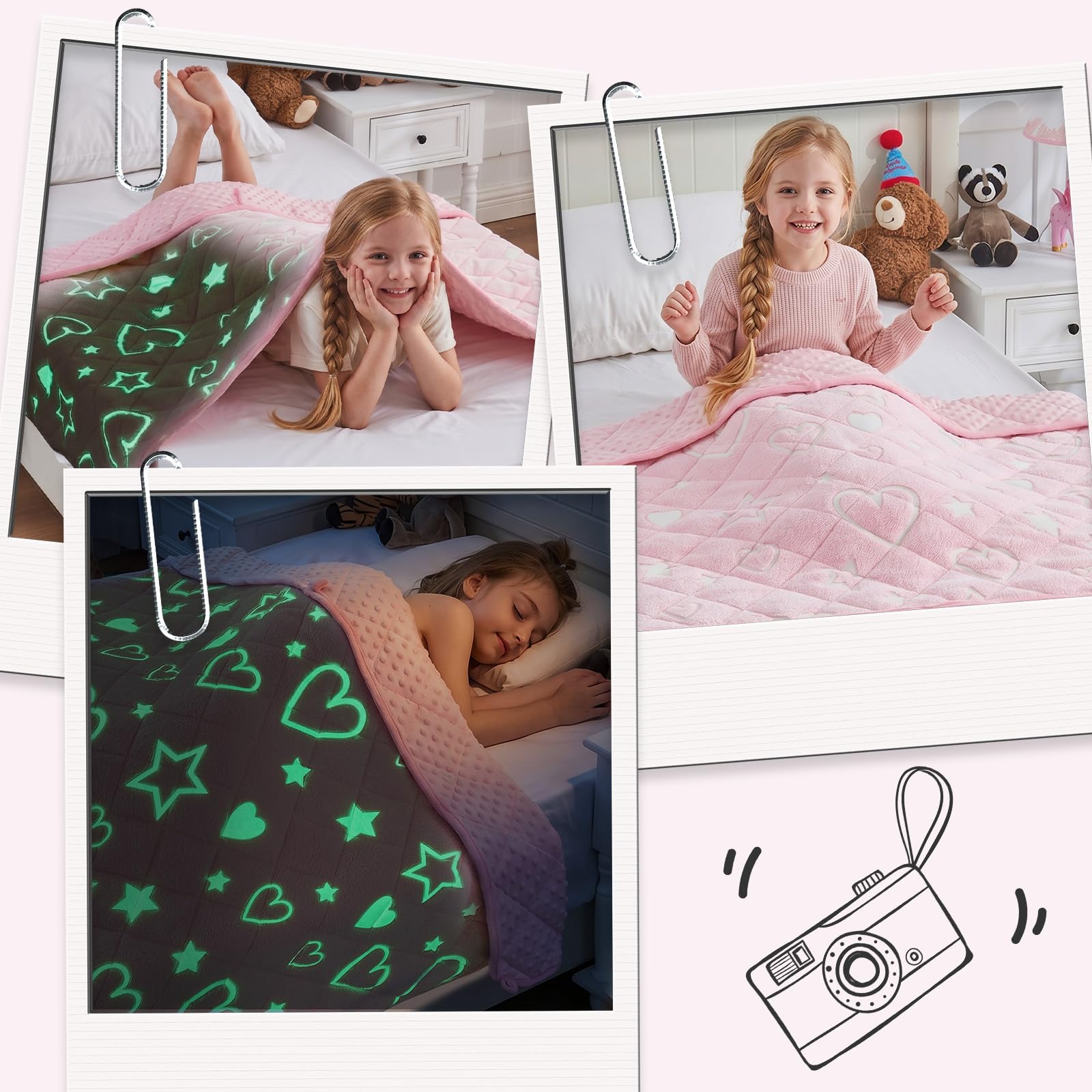 yescool Weighted Blanket Kids 5 Pounds, Minky Kids Blanket Gifts for Boys Girls, Small Weighted Throw Blankets Washable Heavy Blankets, Winter Weighted Comforter for 5 6 7 8 9 Year Old, 36 * 48in