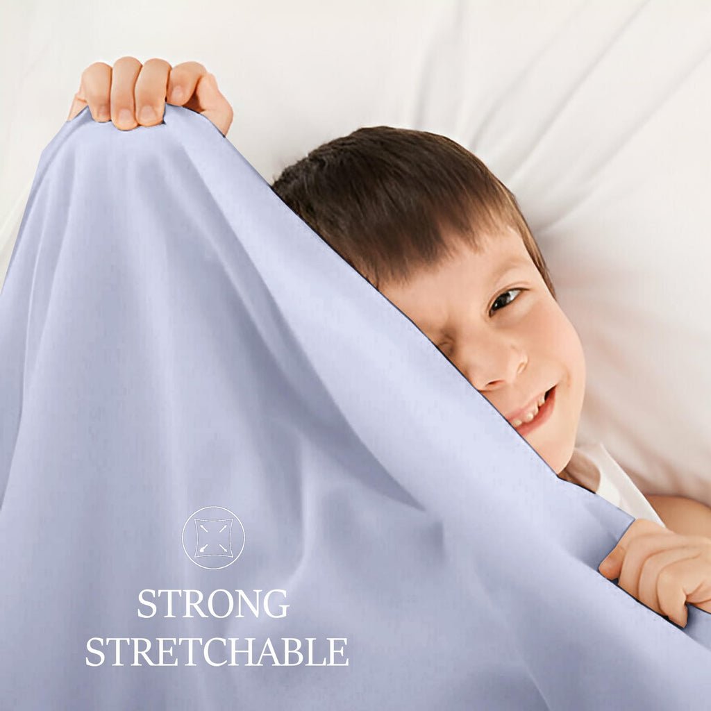 Sensory Bed Sheet for Deep Pressure Therapy – Spandex Bed Sheet – Sensory Compression Blanket for ADHD, Autism – Breathable & Hypoallergenic, Blue, Twin Size