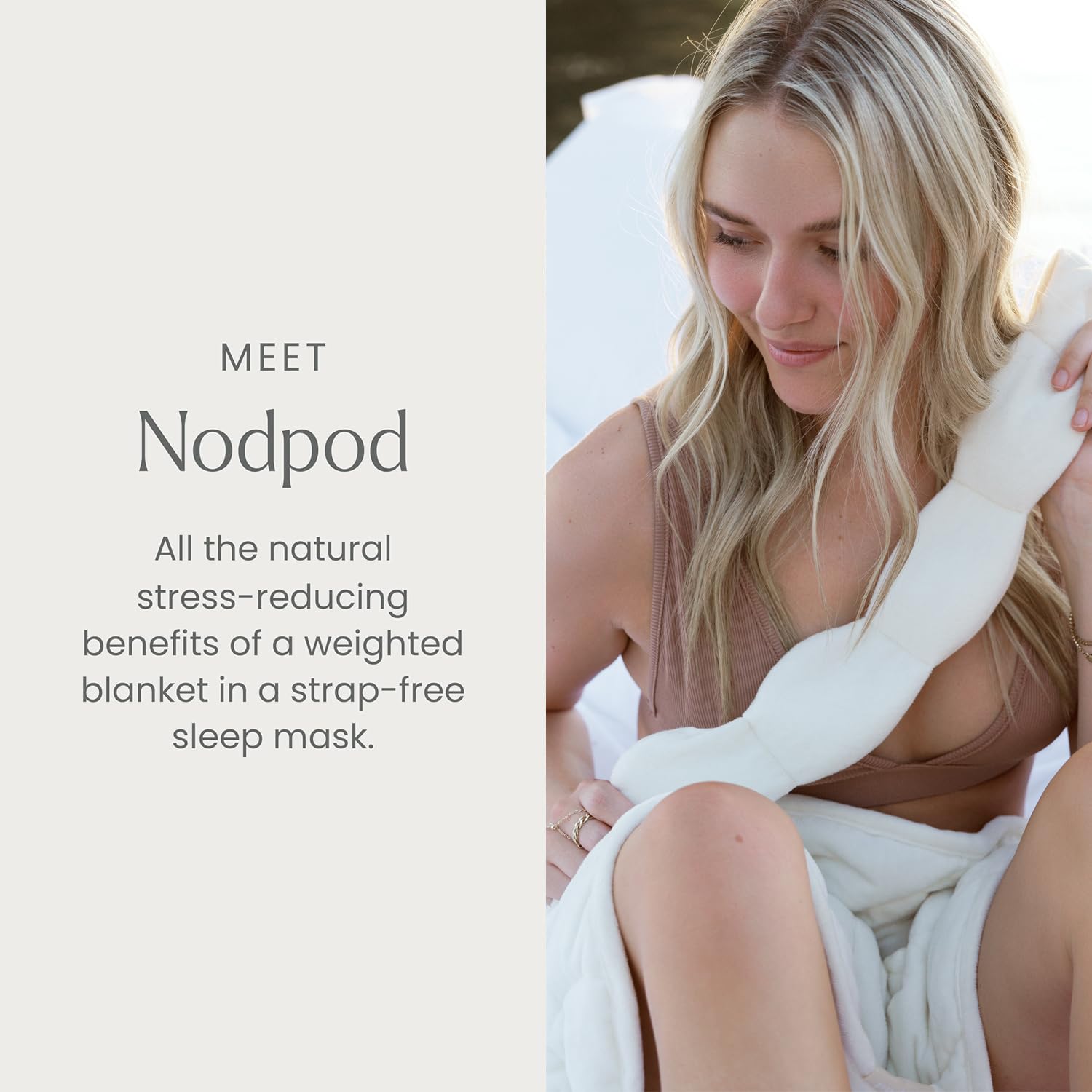 Nodpod Gentle Pressure Sleep Mask | Patented Light Blocking Design for Sleeping, Traveling & Relaxation - Wisteria