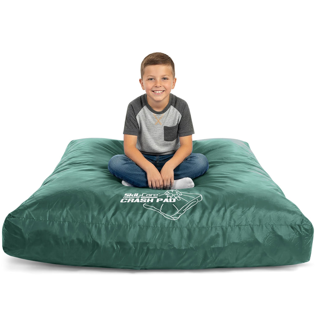 Skil-Care Crash Pad for Kids | Sensory Crash Mat for Active Play | High-Density & Soft Foam Blocks Landing Zone | Kids Jumping Pillow for Indoor & Outdoors Use with Durable Nylon Cover - 5x5 feet