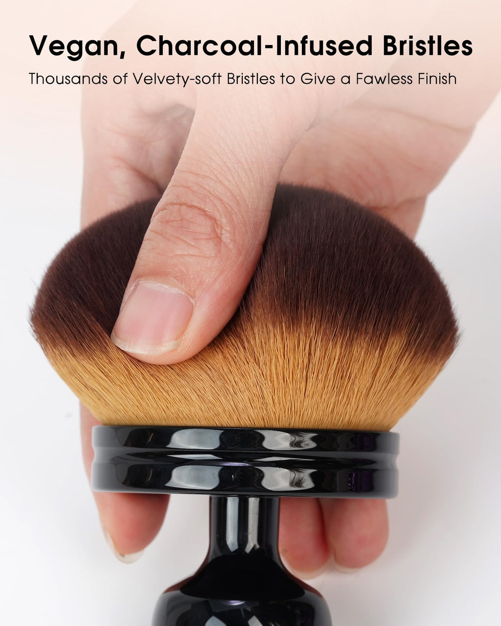 Ultra Large Blend & Blur Kabuki Brush for Body Leg Makeup Tattoo Cover Up Self Tanning, Self Tanner Brush for Self Tan, Back Tanning Applicator for Sunscreen Lotion Bronzers, Body Coverage Perfector