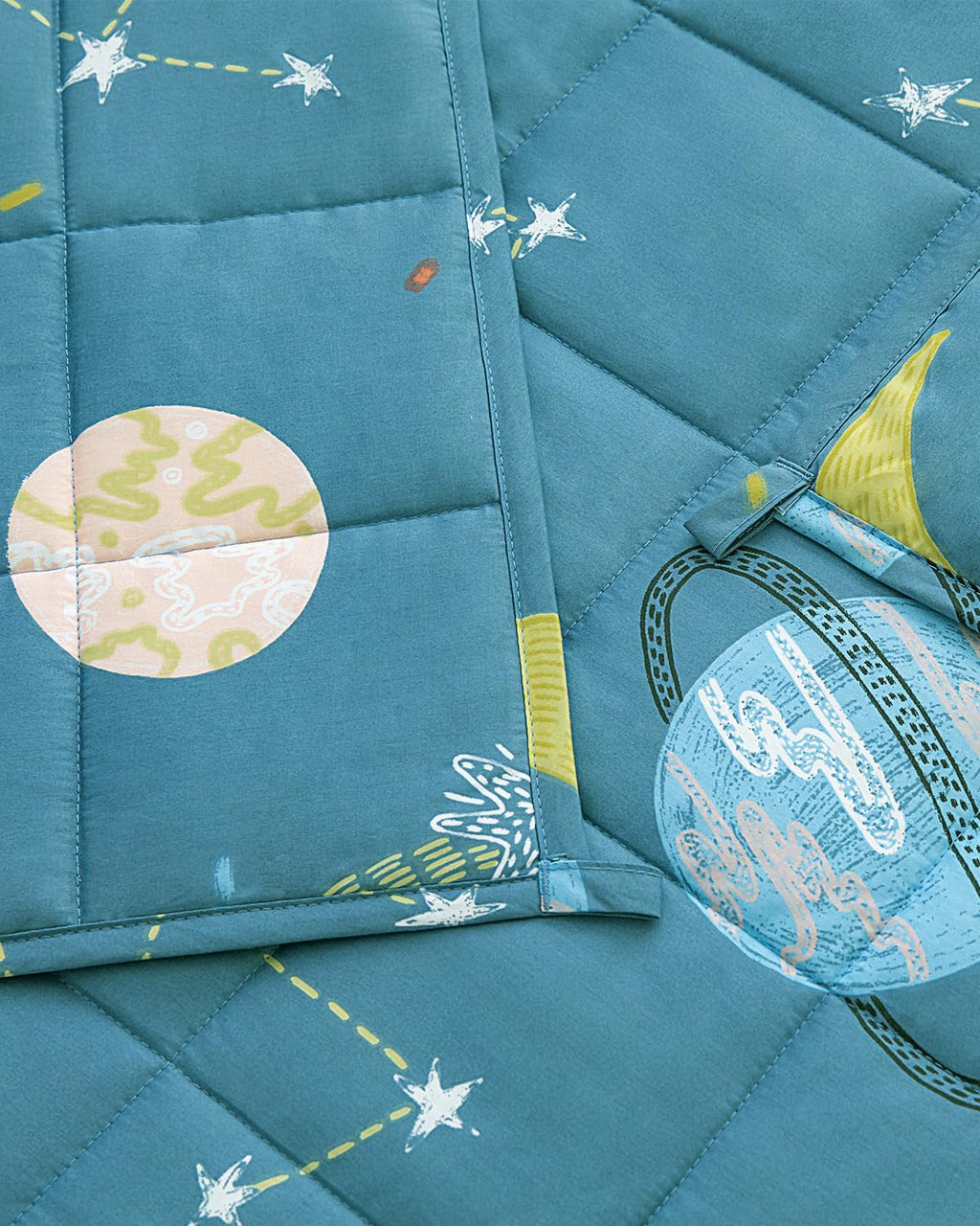 Sivio Weighted Blanket - All-Natural 100% Cotton Weighted Blanket 5 lbs 36 x 48 inches, Washable Breathable Heavy Blanket for Calm Sleeping for Home and School Nap, Blue Dinosaur