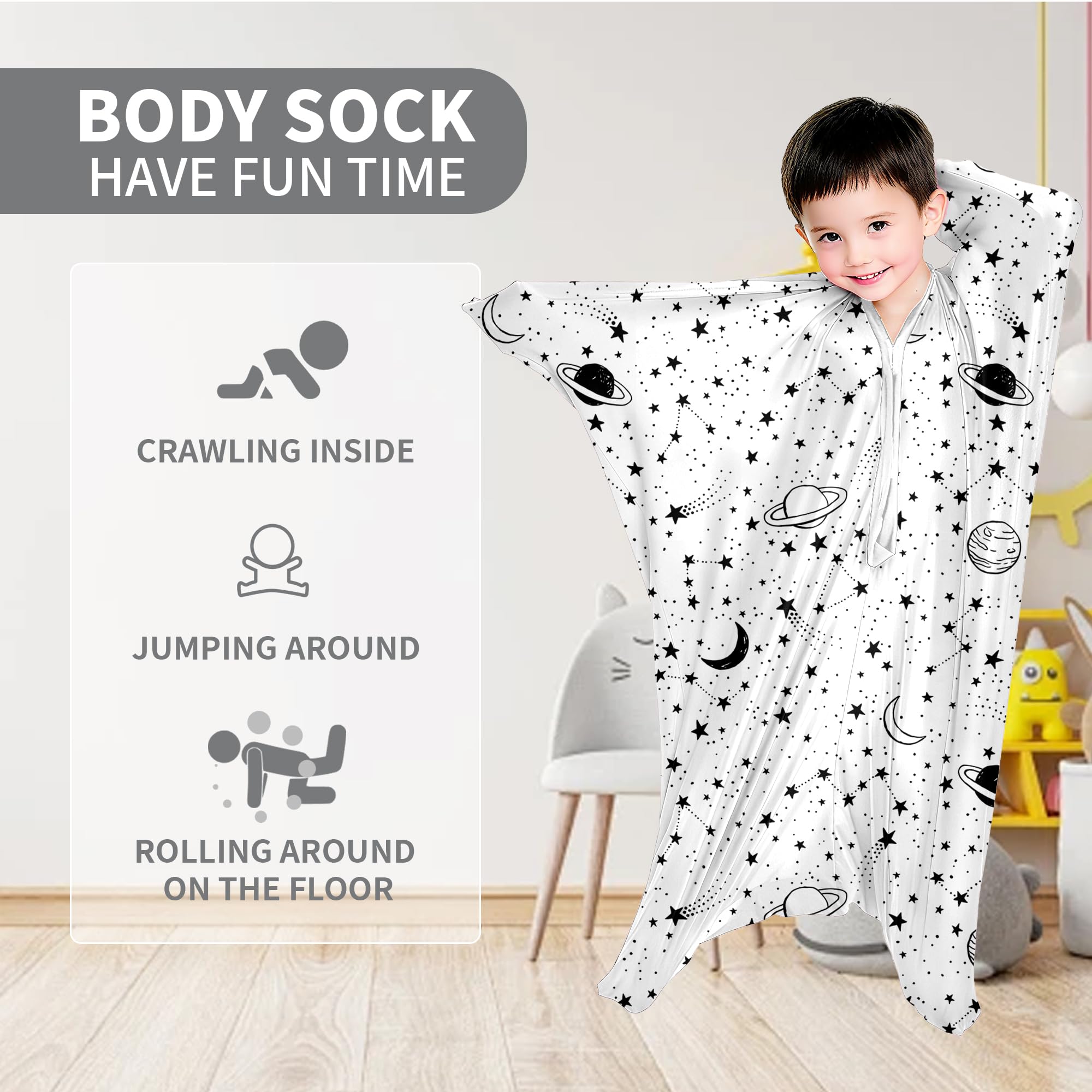 Sensory Sock Body Sock,X-Large | Stretchable Sensory Sack - Help Kids Relax and Focus - ADHD and Improve Sensory Full Body Sock for Kids