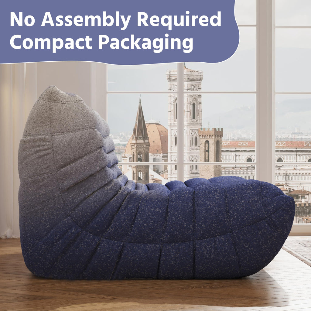 Adults Bean Bag Chairs Lazy Floor Sofa Togo Couch Comfy Memory Foam Reading Chair Teddy Fleece BeanBag for Living Room Bedroom Dorm Office Gaming Room, Green, 1 Seater