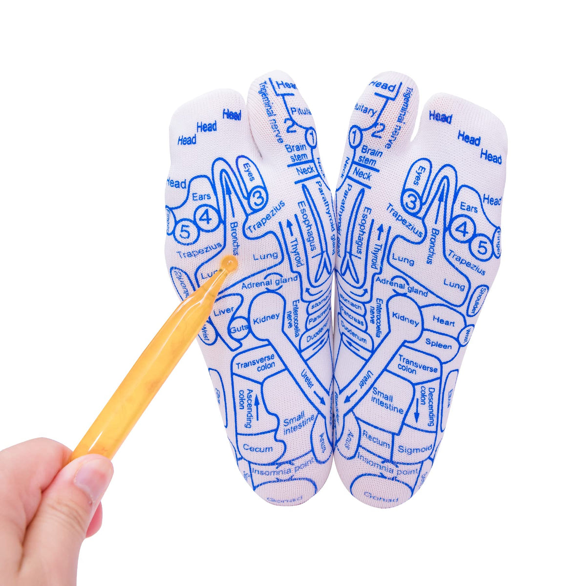 Broman Reflexology Socks with Trigger Point Massage Tool, Foot Pain Relief Remedy for Foot Massage,Men's Size