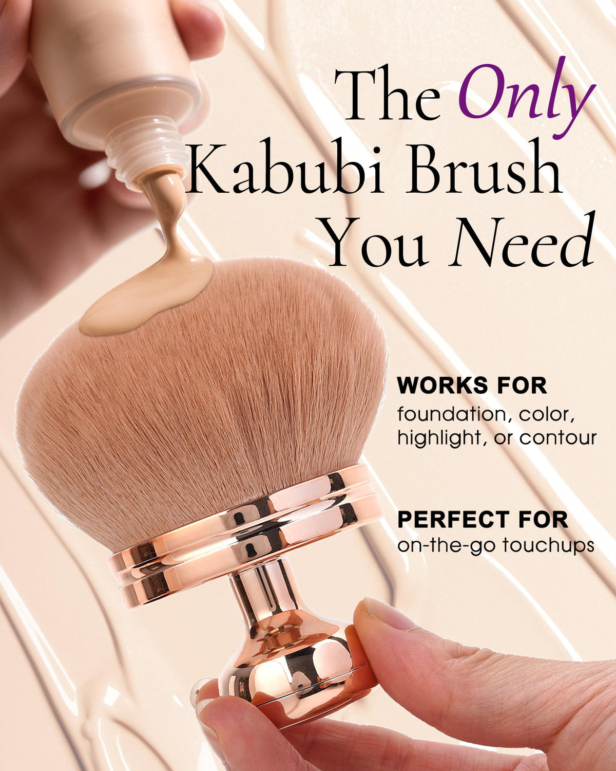 Ultra Large Blend & Blur Kabuki Brush for Body Leg Makeup Tattoo Cover Up Self Tanning, Self Tanner Brush for Self Tan, Back Tanning Applicator for Sunscreen Lotion Bronzers, Body Coverage Perfector