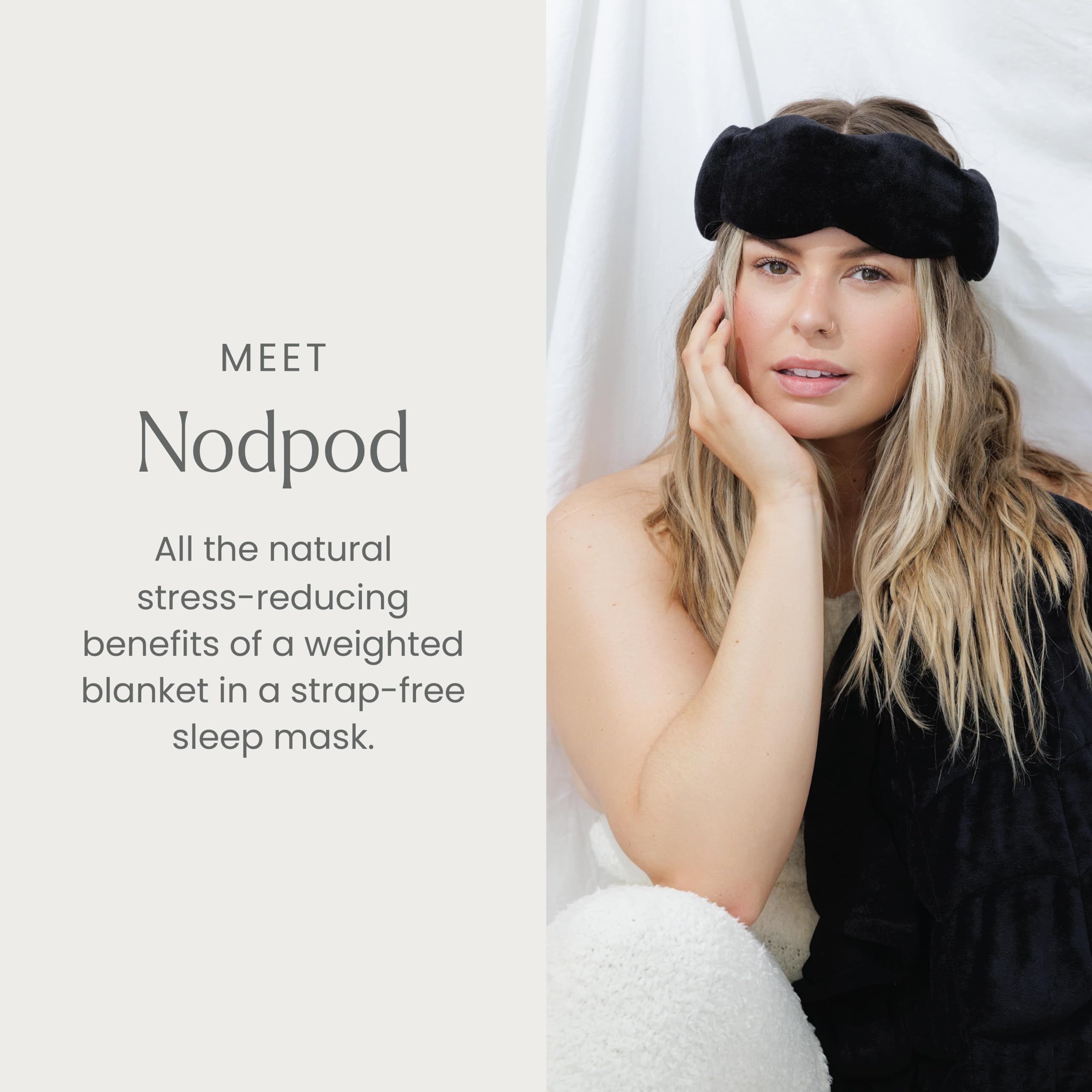 Nodpod Gentle Pressure Sleep Mask | Patented Light Blocking Design for Sleeping, Traveling & Relaxation - Wisteria