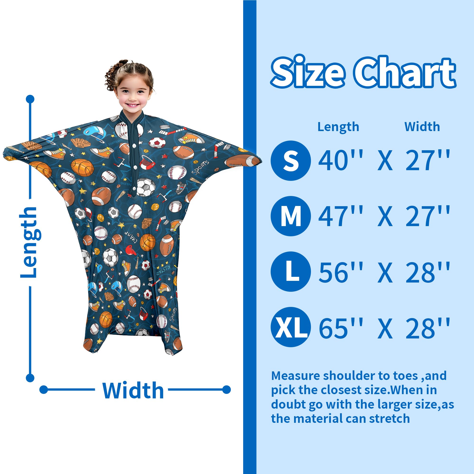 Sensory Sock Body Sock,X-Large | Stretchable Sensory Sack - Help Kids Relax and Focus - ADHD and Improve Sensory Full Body Sock for Kids
