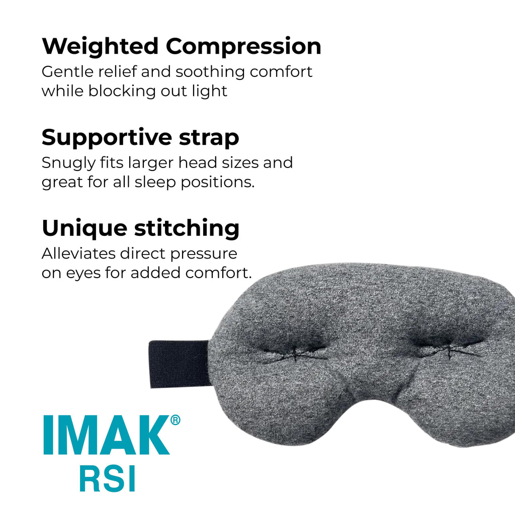 Brownmed Eye Pillow - Compression Eye Mask for Headache Support - Soothes Strain - Eases Sinus Pressure - Cooling - Universal Fit - Breathable Cotton - Washable & Reusable - Black