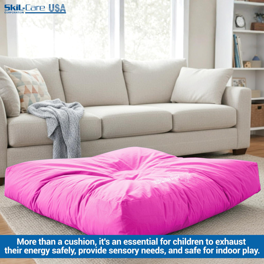 Skil-Care Crash Pad for Kids | Sensory Crash Mat for Active Play | High-Density & Soft Foam Blocks Landing Zone | Kids Jumping Pillow for Indoor & Outdoors Use with Durable Nylon Cover - 5x5 feet