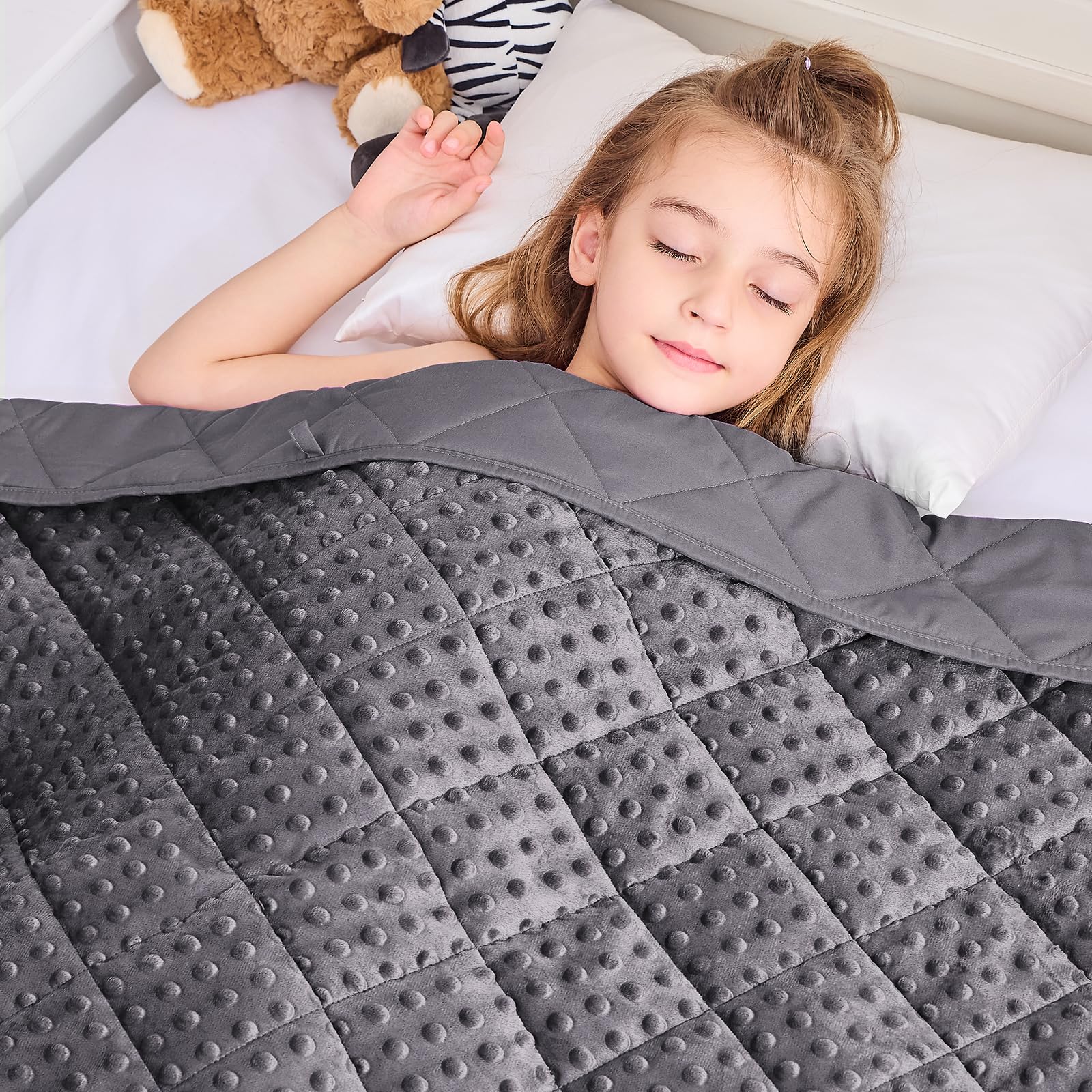 yescool Weighted Blanket Kids 5 Pounds, Minky Kids Blanket Gifts for Boys Girls, Small Weighted Throw Blankets Washable Heavy Blankets, Winter Weighted Comforter for 5 6 7 8 9 Year Old, 36 * 48in