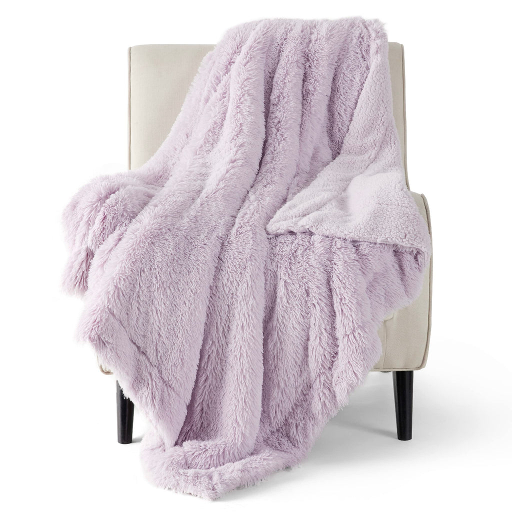 Bedsure GentleSoft Fluffy Fuzzy Faux Fur Throw Blanket for Couch, Soft Sherpa Fleece Cozy Gifts for Women, Plush Bed Blanket Room Decor for Men, Thick Warm Teen Gifts Winter Bedding