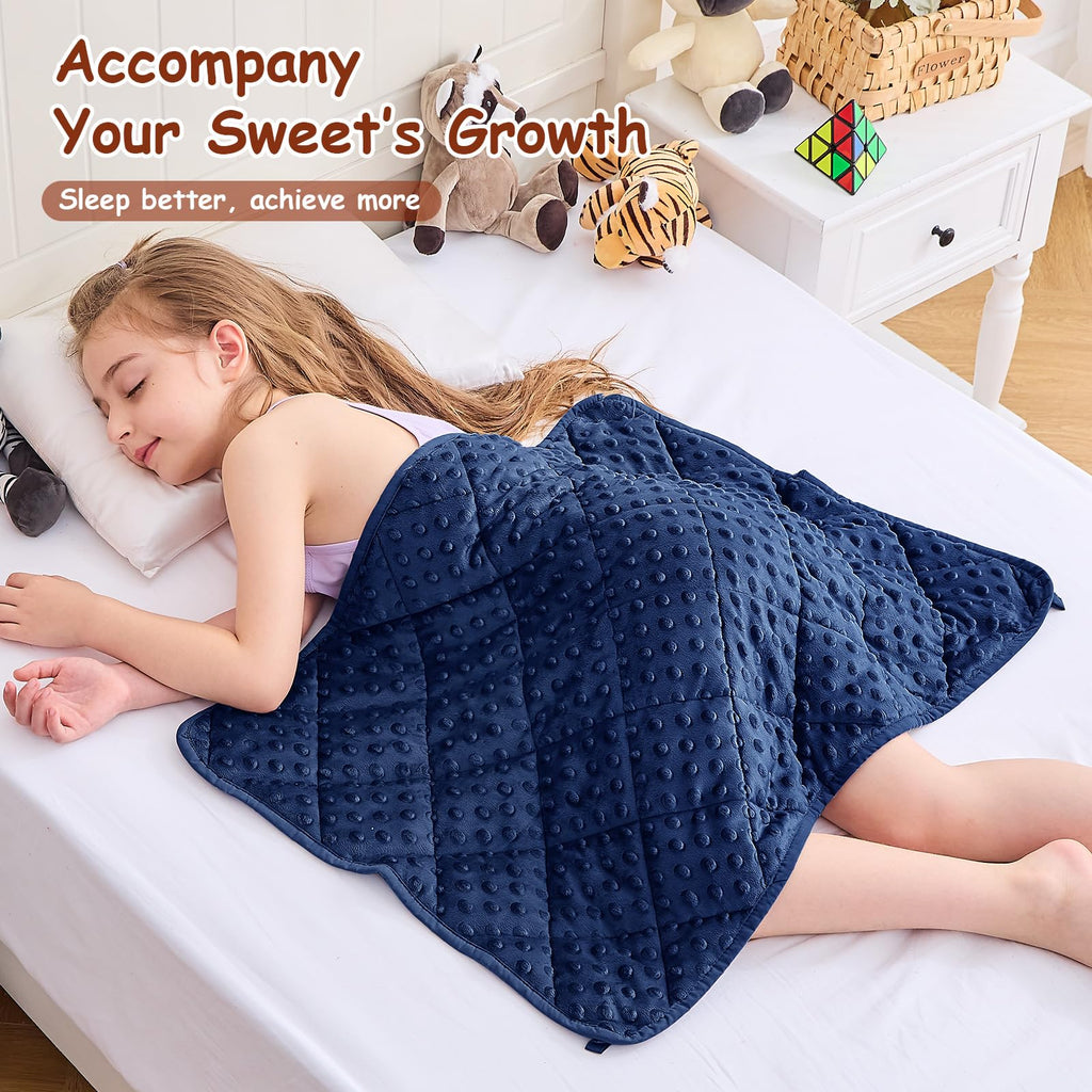 yescool Weighted Blanket Kids 5 Pounds, Minky Kids Blanket Gifts for Boys Girls, Small Weighted Throw Blankets Washable Heavy Blankets, Winter Weighted Comforter for 5 6 7 8 9 Year Old, 36 * 48in