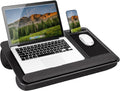 LAPGEAR Home Office Pro Lap Desk - Black Carbon, Fits 15.6” Laptops