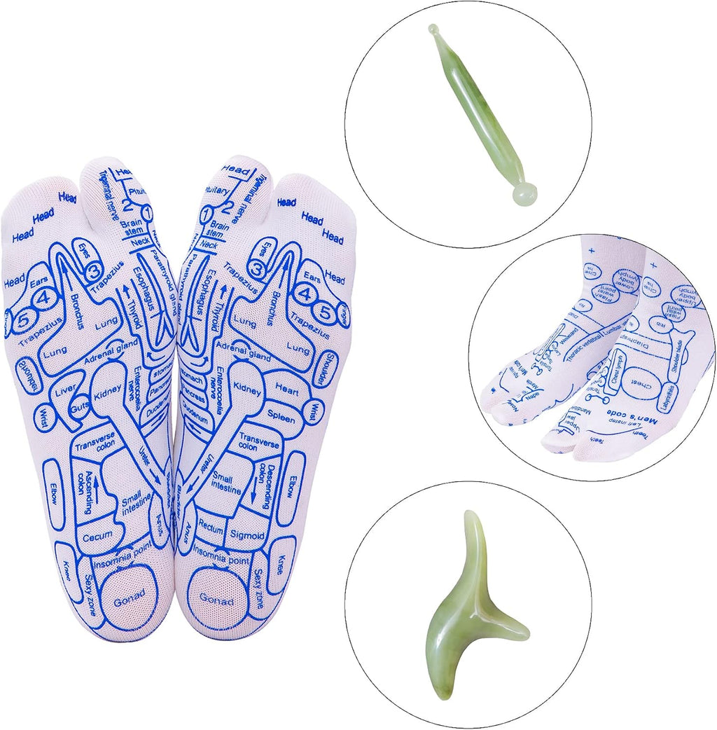 Broman Reflexology Socks with Trigger Point Massage Tool, Foot Pain Relief Remedy for Foot Massage,Men's Size