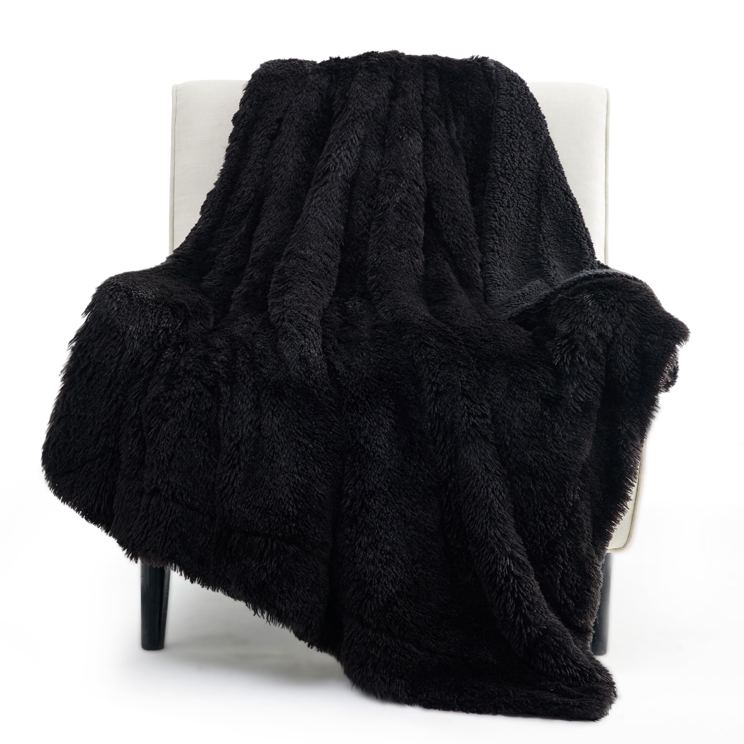 Bedsure GentleSoft Fluffy Fuzzy Faux Fur Throw Blanket for Couch, Soft Sherpa Fleece Cozy Gifts for Women, Plush Bed Blanket Room Decor for Men, Thick Warm Teen Gifts Winter Bedding