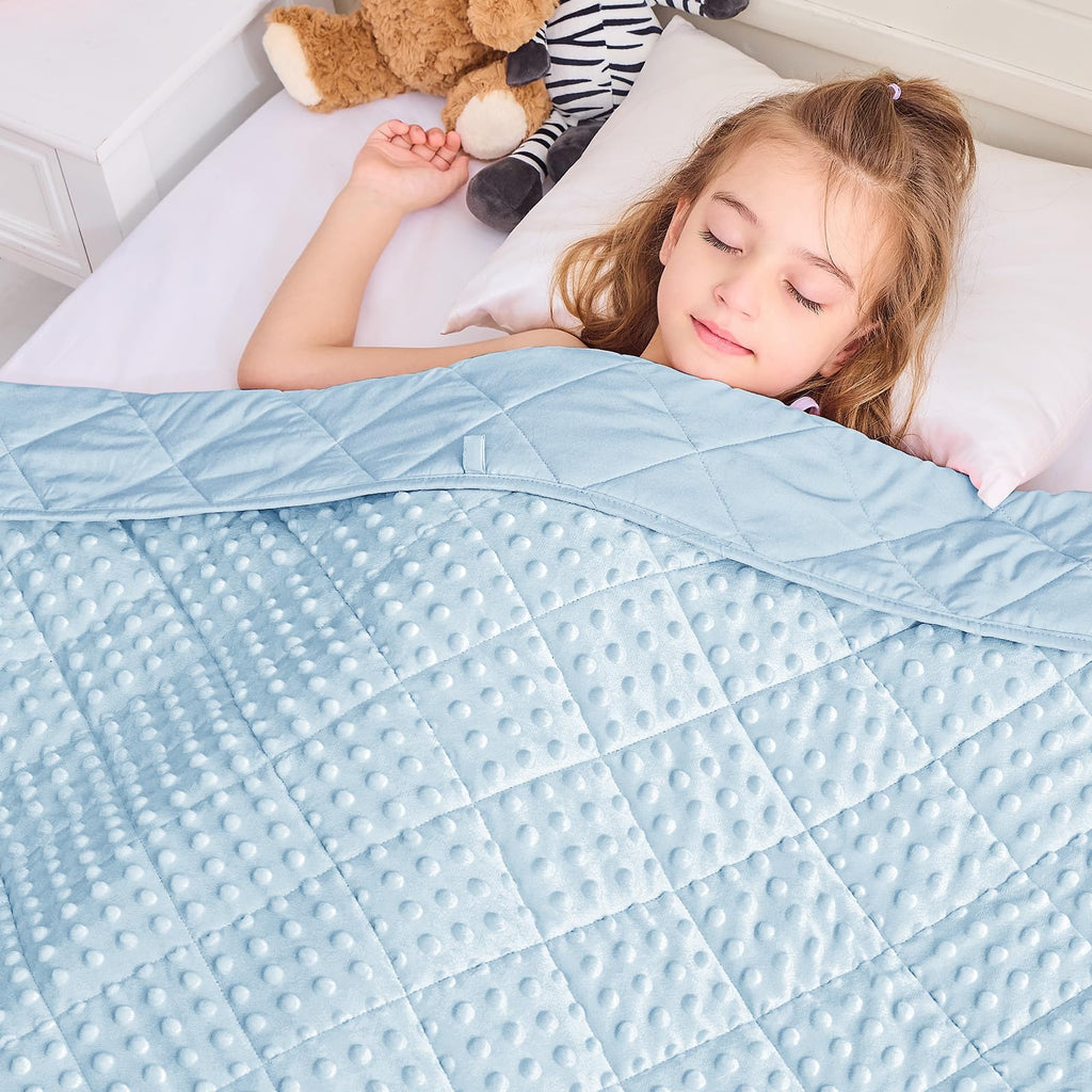 yescool Weighted Blanket Kids 5 Pounds, Minky Kids Blanket Gifts for Boys Girls, Small Weighted Throw Blankets Washable Heavy Blankets, Winter Weighted Comforter for 5 6 7 8 9 Year Old, 36 * 48in