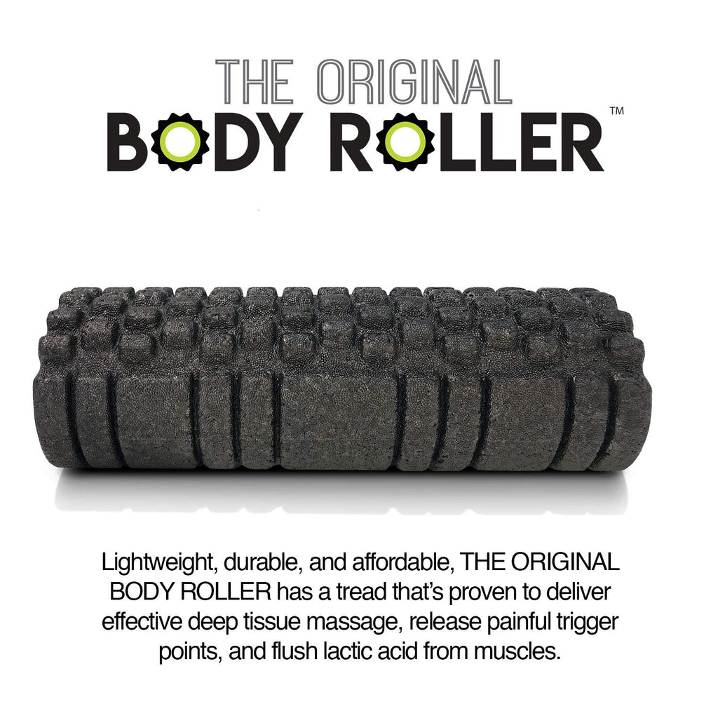 The Original Body Roller - High Density Foam Roller Massager for Deep Tissue Massage of The Back and Leg Muscles - Self Myofascial Release of Painful Trigger Point Muscle Adhesions - 13" Blue