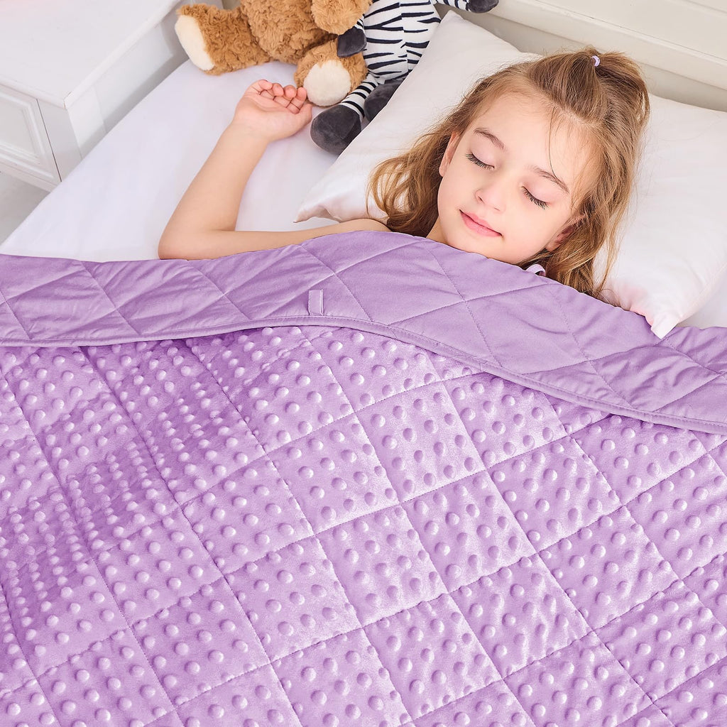 yescool Weighted Blanket Kids 5 Pounds, Minky Kids Blanket Gifts for Boys Girls, Small Weighted Throw Blankets Washable Heavy Blankets, Winter Weighted Comforter for 5 6 7 8 9 Year Old, 36 * 48in