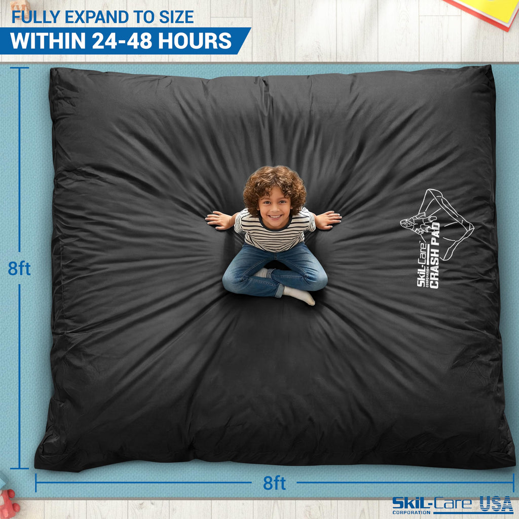 Skil-Care Crash Pad for Kids | Sensory Crash Mat for Active Play | High-Density & Soft Foam Blocks Landing Zone | Kids Jumping Pillow for Indoor & Outdoors Use with Durable Nylon Cover - 5x5 feet
