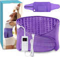 Heating Pad for Period Cramps Back Pain Electric Heating Pad Menstrual Lower Back Neck Shoulders Pain Relief 6-Hour Auto Off 12x24 Heated Pad + 20" Belt 4 Timer 6 Heat Level Wrap (Purple)