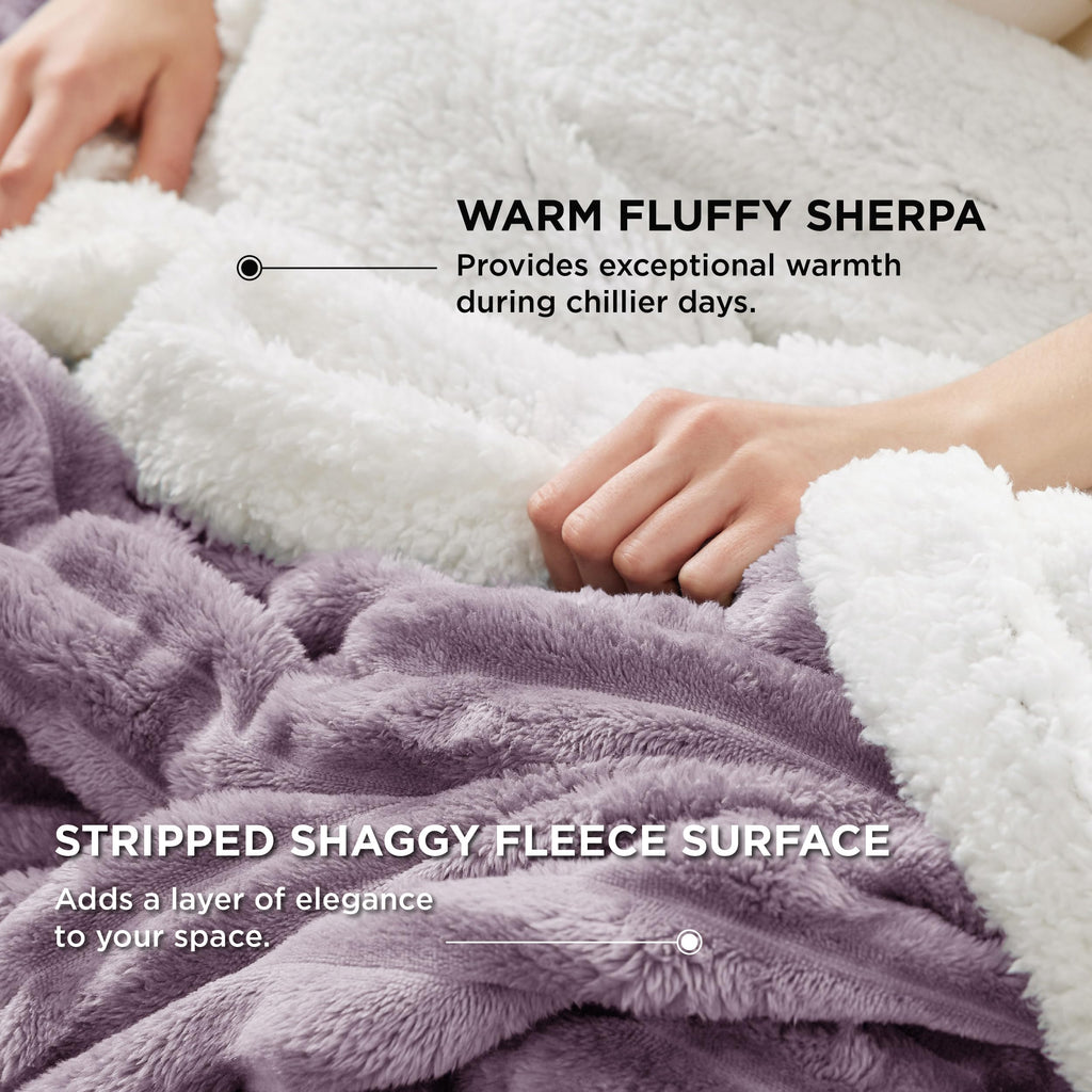 Bedsure Sherpa Throw Blanket for Couch - Super Soft, Comfort Cozy Fleece Thick Warm Blanket for Women, GentleSoft Plush & Fluffy Spring Throw Gift for Women, Room Decor, Beige, 50x60 Inches