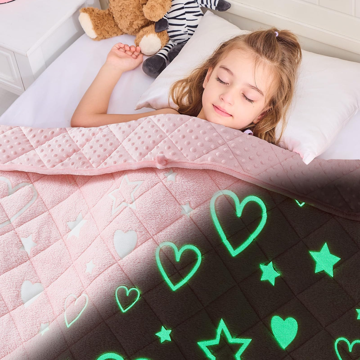 yescool Weighted Blanket Kids 5 Pounds, Minky Kids Blanket Gifts for Boys Girls, Small Weighted Throw Blankets Washable Heavy Blankets, Winter Weighted Comforter for 5 6 7 8 9 Year Old, 36 * 48in